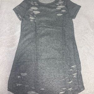 Ripped Grey T-Shirt Dress!